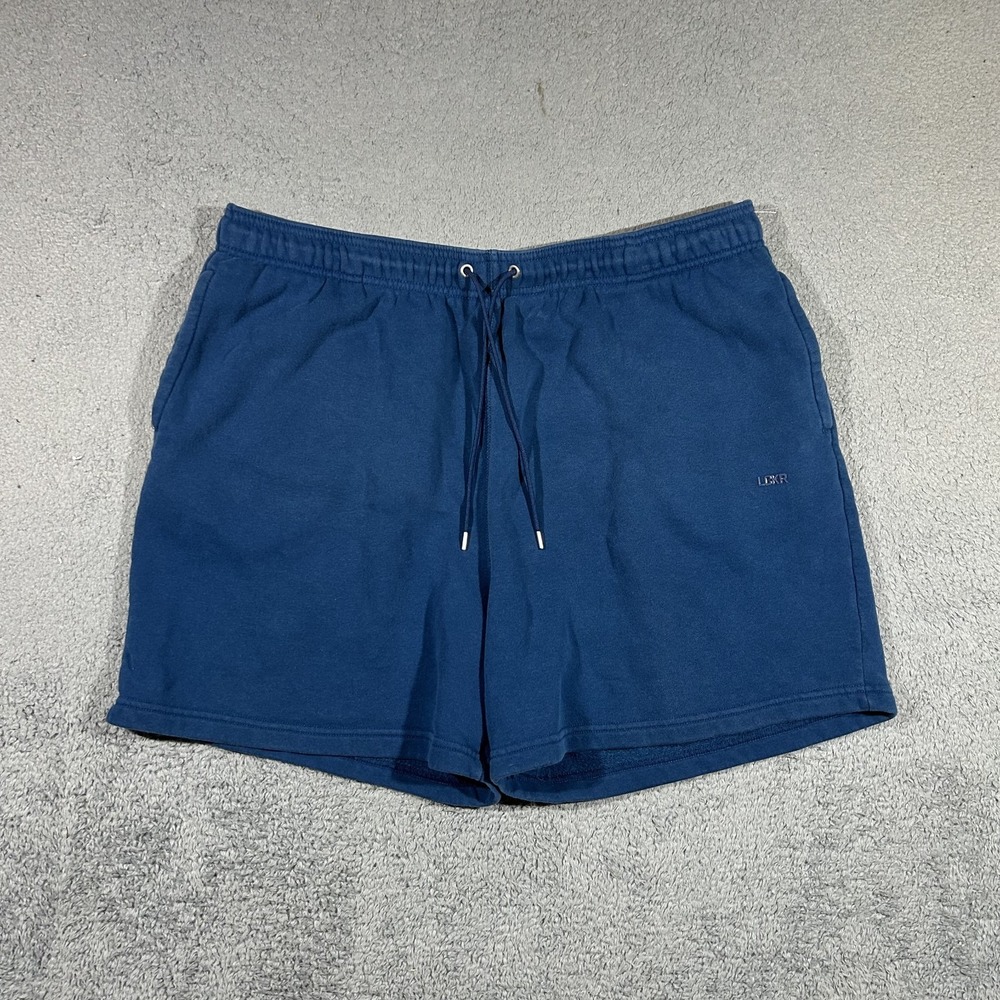 LCKR Blue Bradley Fleece Shorts Mens XXL  Elastic Waist Drawstring Gym #1804